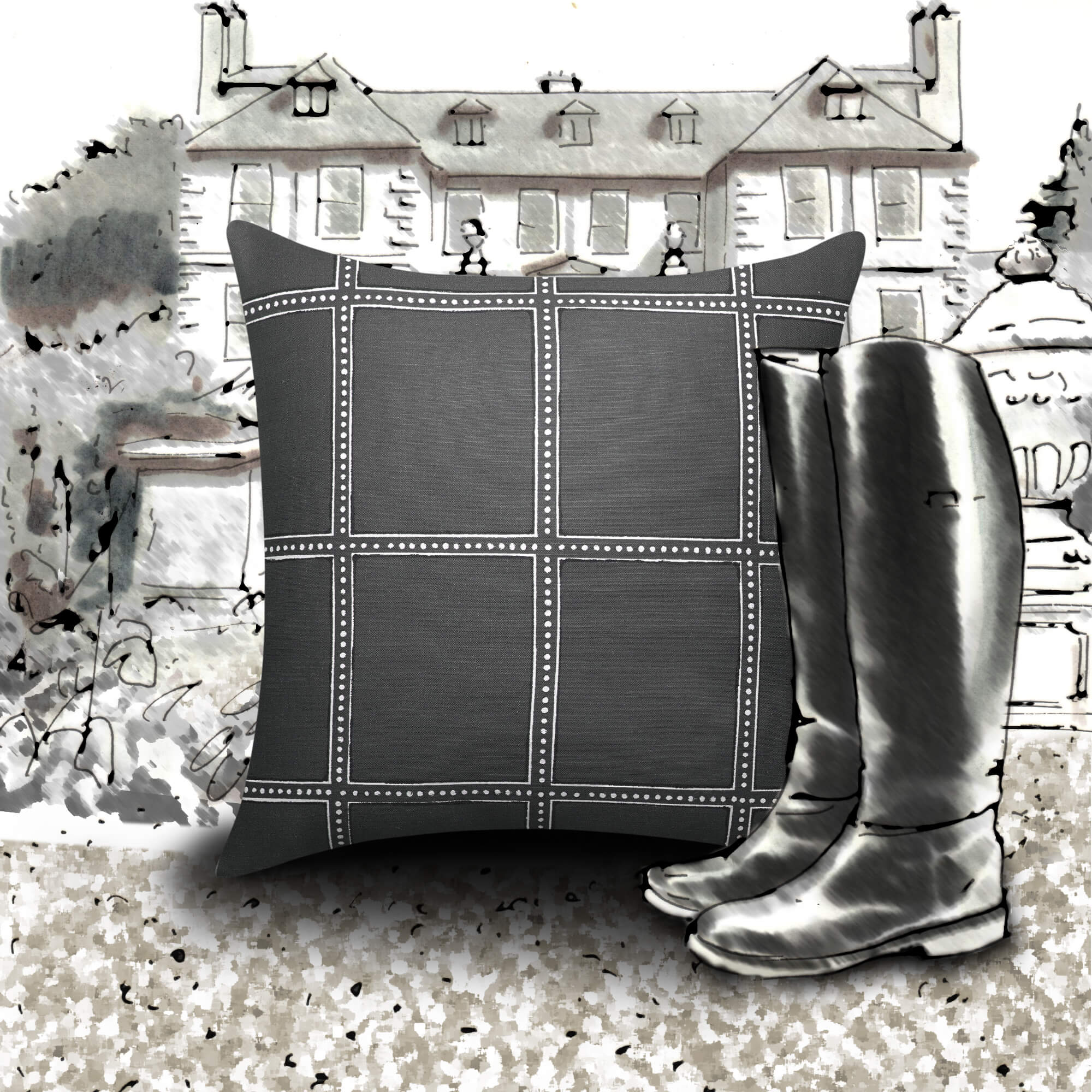 POSTAGE INK this pillow is madetoorder ZAK+FOX